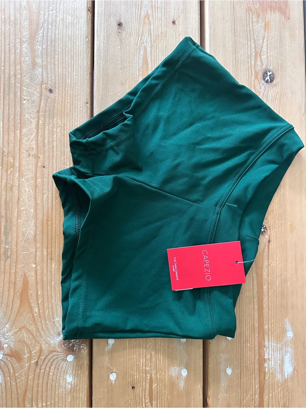 Capezio Women's Small Green Boy-cut Low-rise  Shorts
